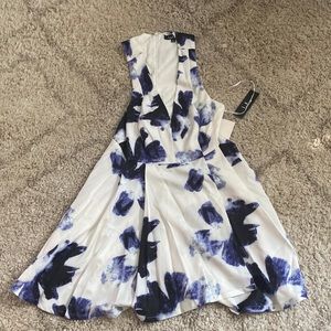 Blue and white flower dress